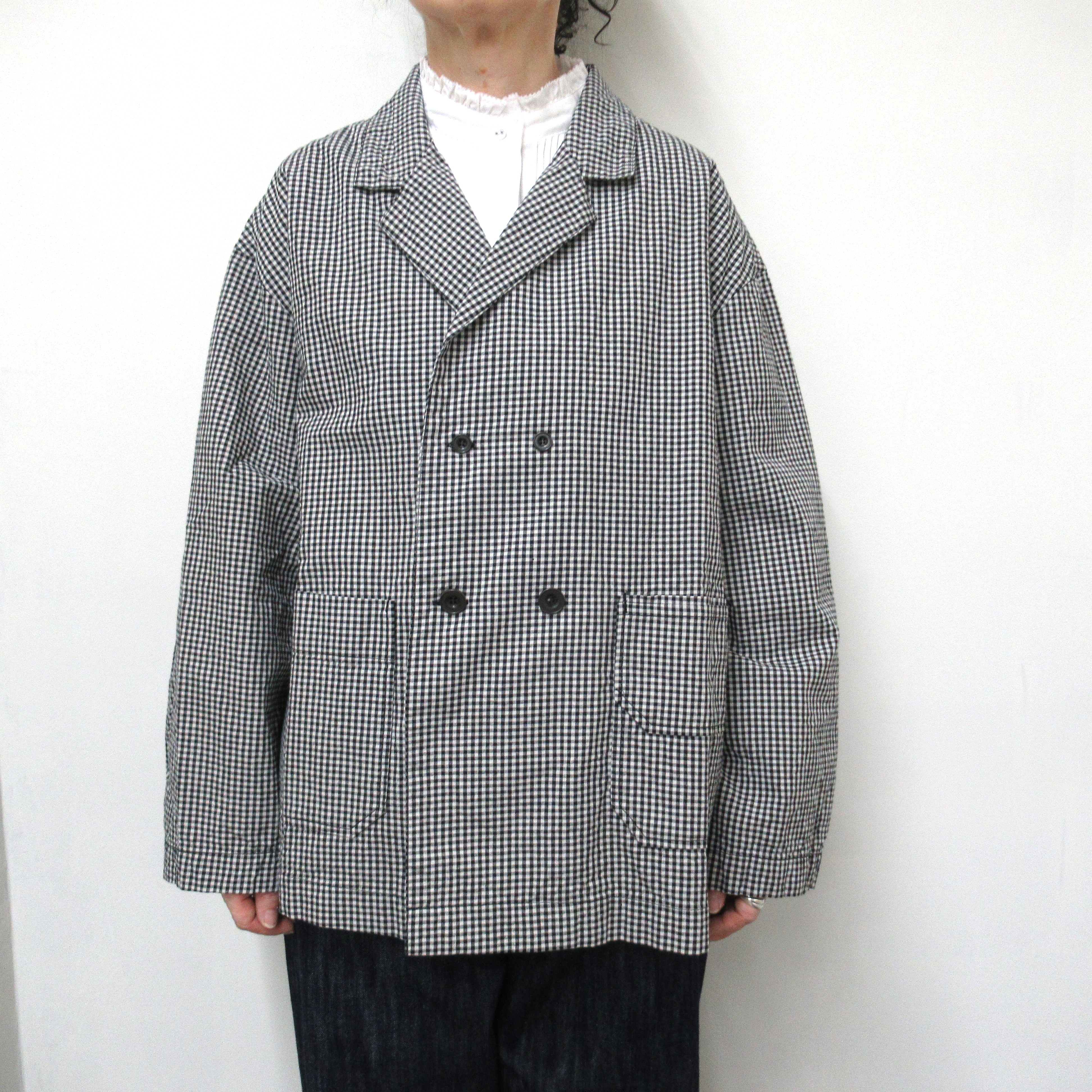 LAITERIE ハードクロスW釦ジャケット/BK系990 【日本製】